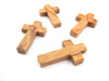 Olive Wood Cross Pendants (Set of 4)