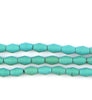 Turquoise Ceramic Afghan Bicone Beads (7x5mm)