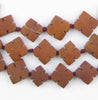 Brown Afghan Snowflake Bauxite Beads