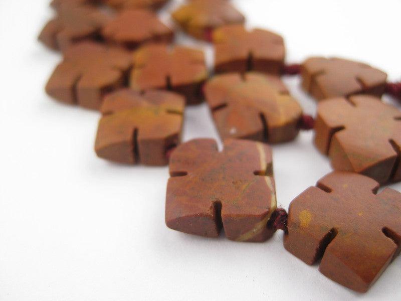Brown Afghani Snowflake Bauxite Beads - The Bead Chest