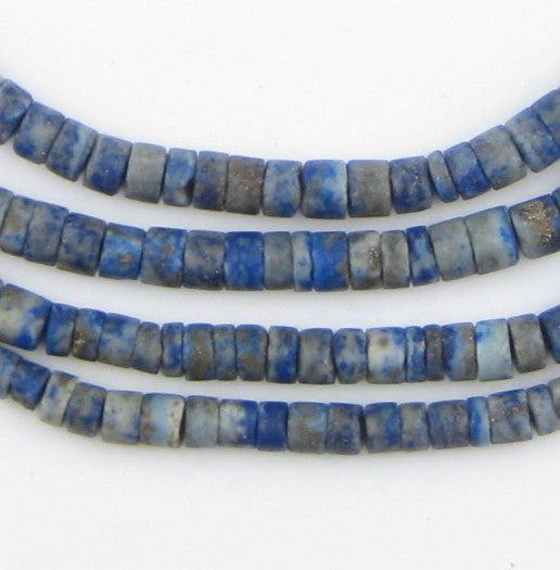 Cylindrical Heishi Lapis Lazuli Beads (4mm) - The Bead Chest
