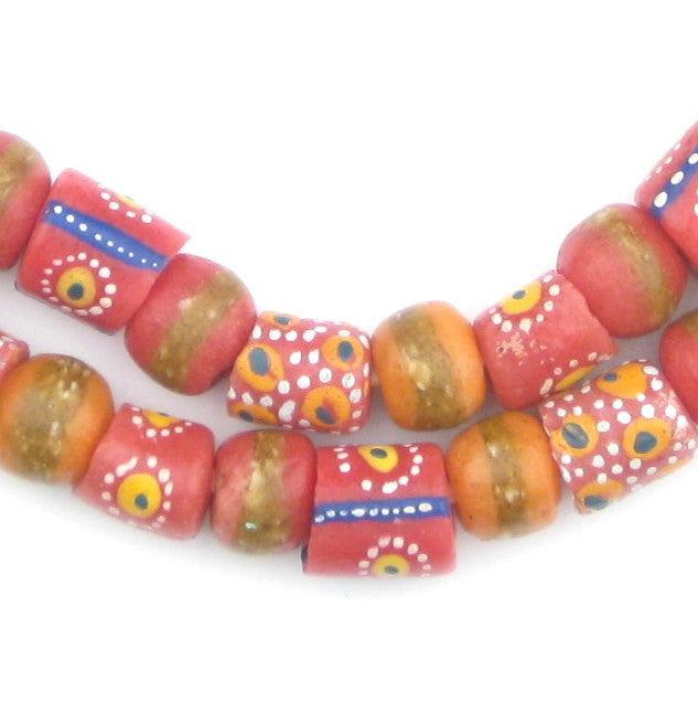 Rose Medley Krobo Beads - The Bead Chest