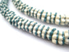 Teal West African Flower Beads - The Bead Chest