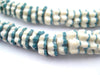 Teal West African Flower Beads - The Bead Chest