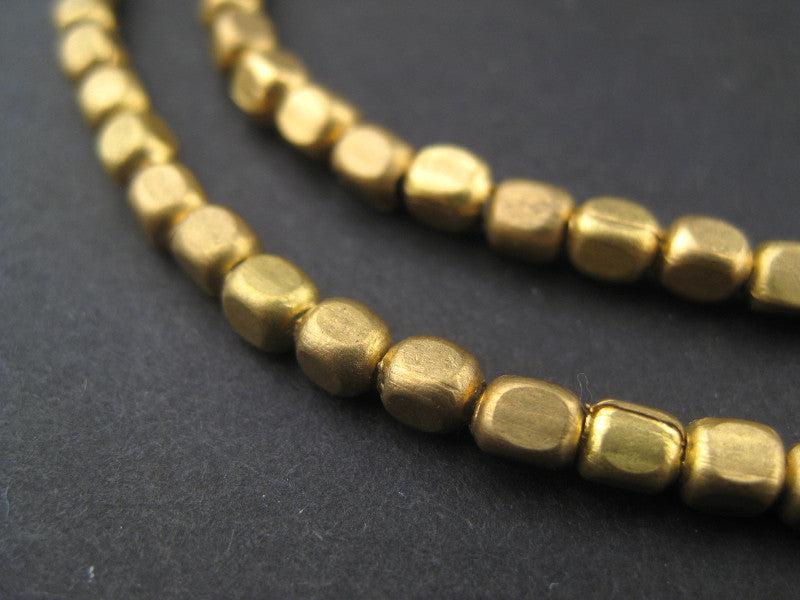 Brass Rounded Rectangle Beads (4x3mm) - The Bead Chest