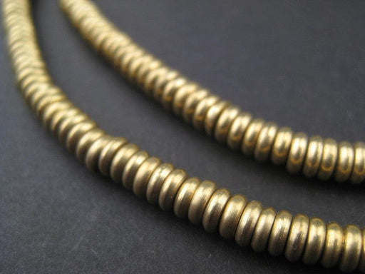 Smooth Bright Brass Heishi Beads (5mm) - The Bead Chest