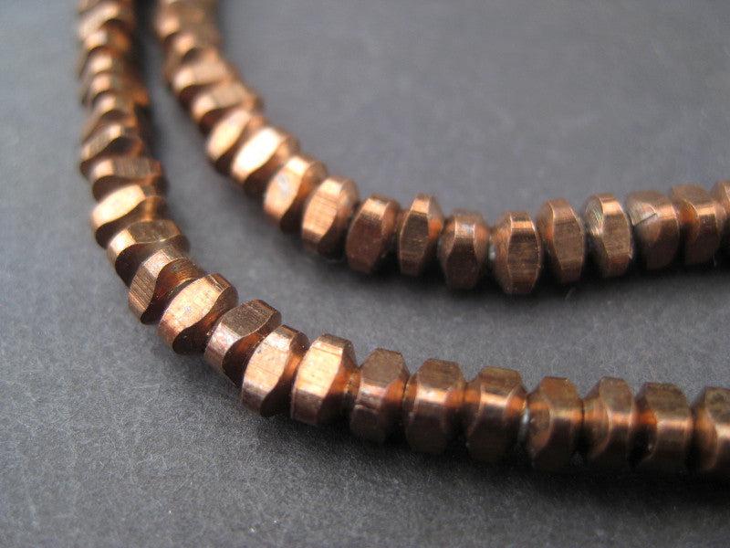 Antiqued Copper Triangle Heishi Beads - The Bead Chest