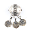 Moroccan Berber Silver Bead Pendant with Tassels