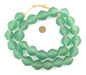 Aqua Recycled Glass Beads (25mm) - The Bead Chest