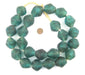 Aqua Black Swirl Recycled Glass Beads (34mm) - The Bead Chest