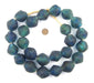 Aqua Swirl Recycled Glass Beads (34mm) - The Bead Chest