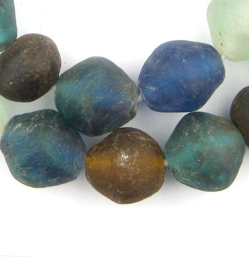 Mixed Recycled Glass Beads (34mm) - The Bead Chest