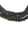 Opaque Black Recycled Glass Beads (7mm)