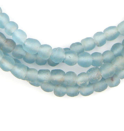 Light Blue Recycled Glass Beads (7mm) - The Bead Chest
