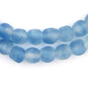 Blue Swirl Recycled Glass Beads (11mm)