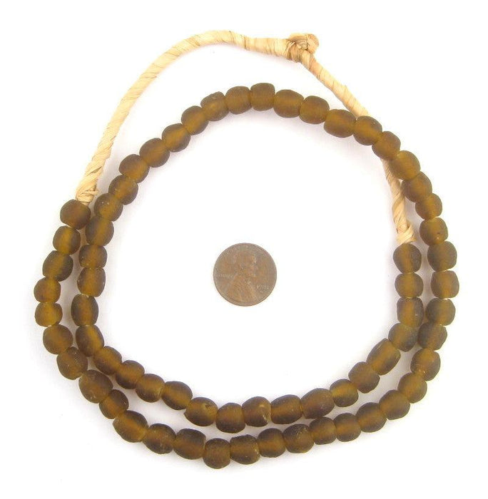 Root Brown Recycled Glass Beads (9mm) - The Bead Chest