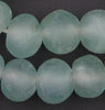 Super Jumbo Clear Aqua Recycled Glass Beads (35mm)