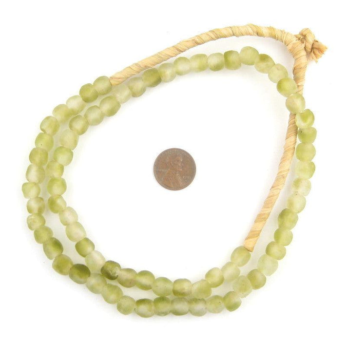 Olive Swirl Recycled Glass Beads (9mm) - The Bead Chest