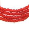Red Recycled Glass Beads (7mm)