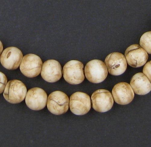 Vintage Spherical Shell Mala Beads (7mm)
