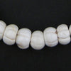 White Carved Shell Flower Beads
