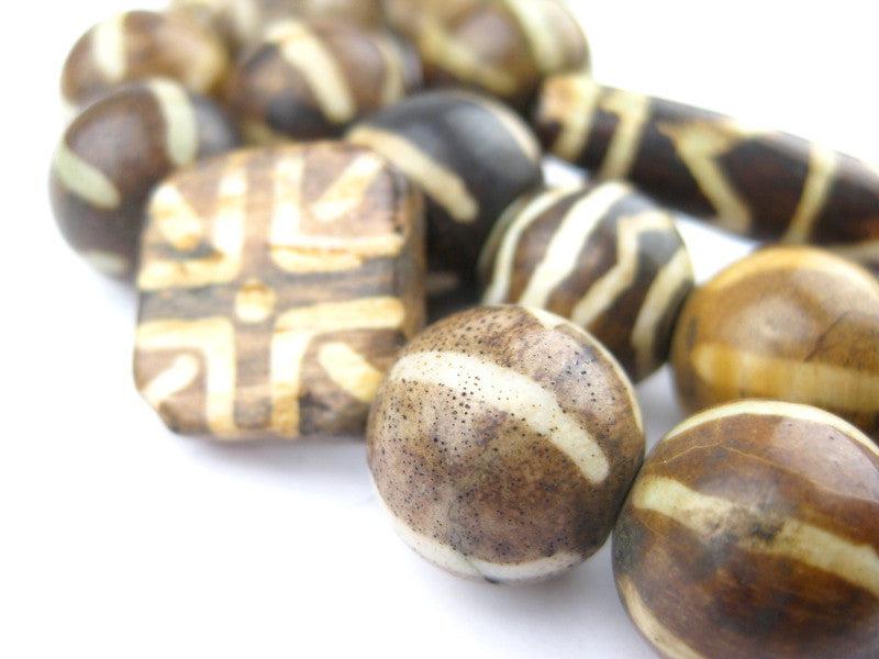 Vintage Style Mixed Fossilized Pumket Beads (Long Strand) - The Bead Chest