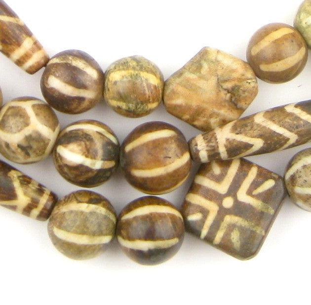 Vintage Style Mixed Fossilized Pumket Beads (Long Strand) - The Bead Chest