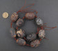 Dark Antiqued Tibetan Agate Oval Beads (27x18mm) - The Bead Chest