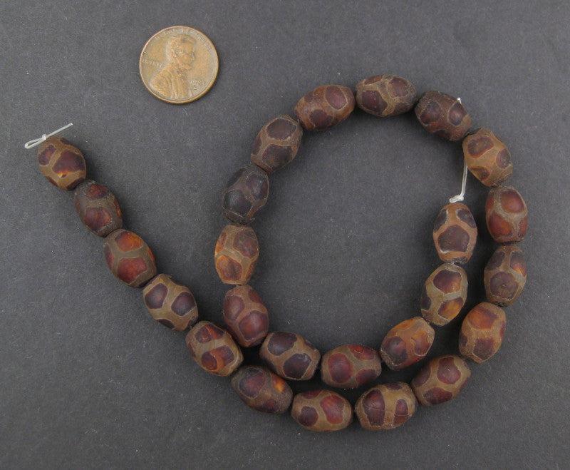Mini-Oval Tibetan Agate Beads (14x10mm) - The Bead Chest