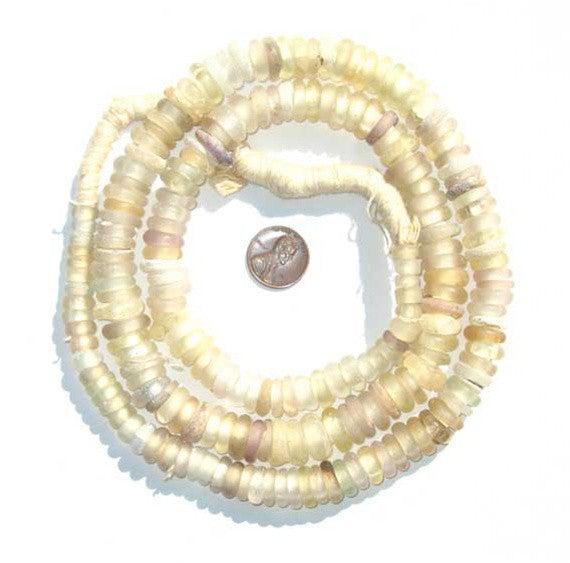 Clear Old Annular Wound Dogon Beads (11mm) - The Bead Chest