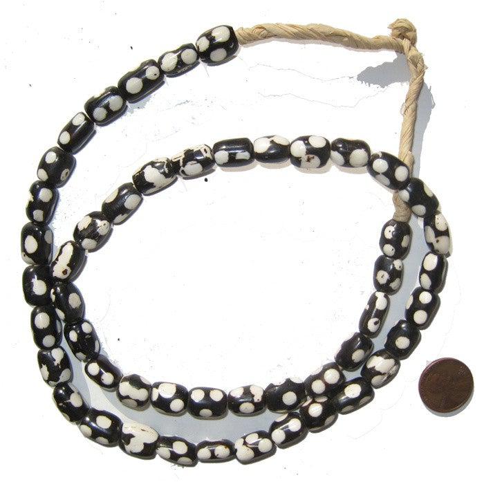 Polkadot Batik Bone Beads (Small) - The Bead Chest
