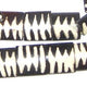 Inverted Zebra Design Batik Bone Beads (Flags) - The Bead Chest
