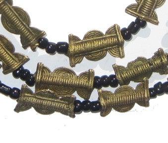 Brass Baule Beads, Sun Moon Design (17x10mm) - The Bead Chest