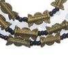Brass Baule Beads, Sun Moon Design (17x10mm)