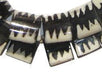 Zebra Design Batik Bone Beads (Flags) - The Bead Chest