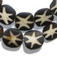 Starfish Design Batik Bone Beads (Circular) - The Bead Chest