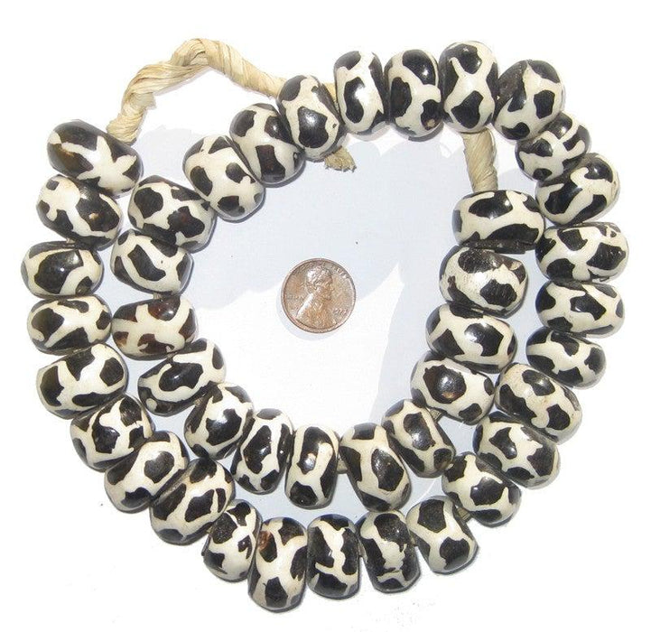 Giraffe Design Batik Bone Beads (Large) - The Bead Chest