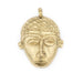 African Brass Mask Pendant (75x55mm) - The Bead Chest