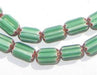 Five Layer Green Chevron Beads (11x7mm) - The Bead Chest