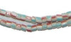 Red & Turquoise Ghana Chevron Beads (Small)