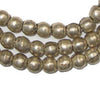 10 Pack - Ethiopian Round White Metal Beads (8mm)