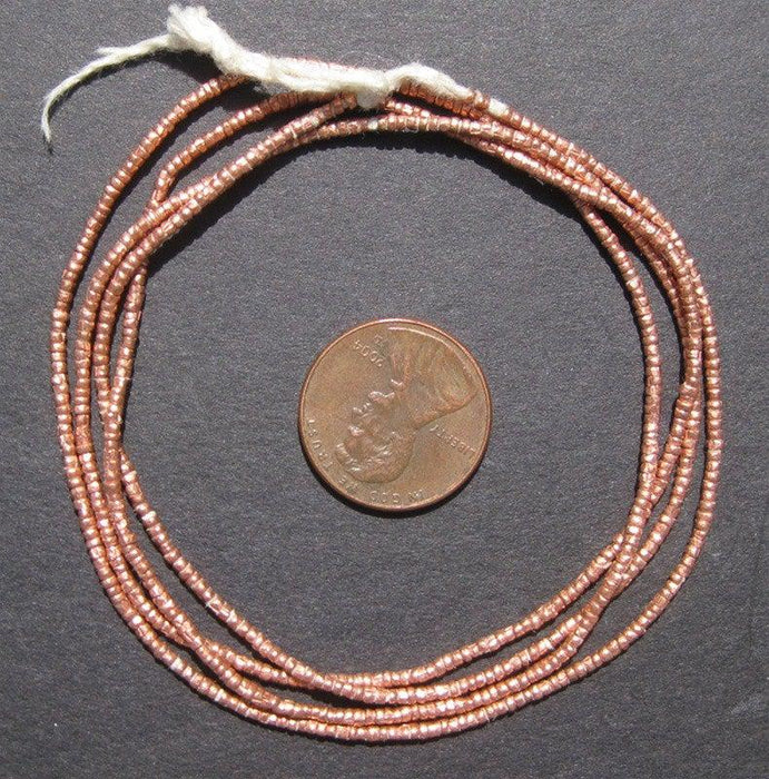Copper Tiny Heishi Ethiopian Beads - The Bead Chest