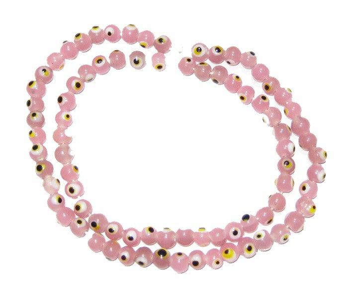 Small Evil Eye Beads (Pink) - The Bead Chest
