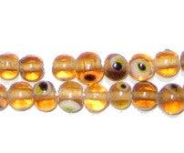 Small Evil Eye Beads (Amber) - The Bead Chest