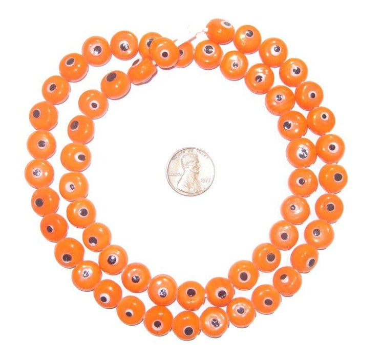 Evil Eye Beads (Orange) - The Bead Chest