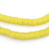 Yellow Sandcast Cylinder Beads