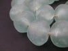 Super Jumbo Clear Aqua Recycled Glass Beads (35mm) - The Bead Chest