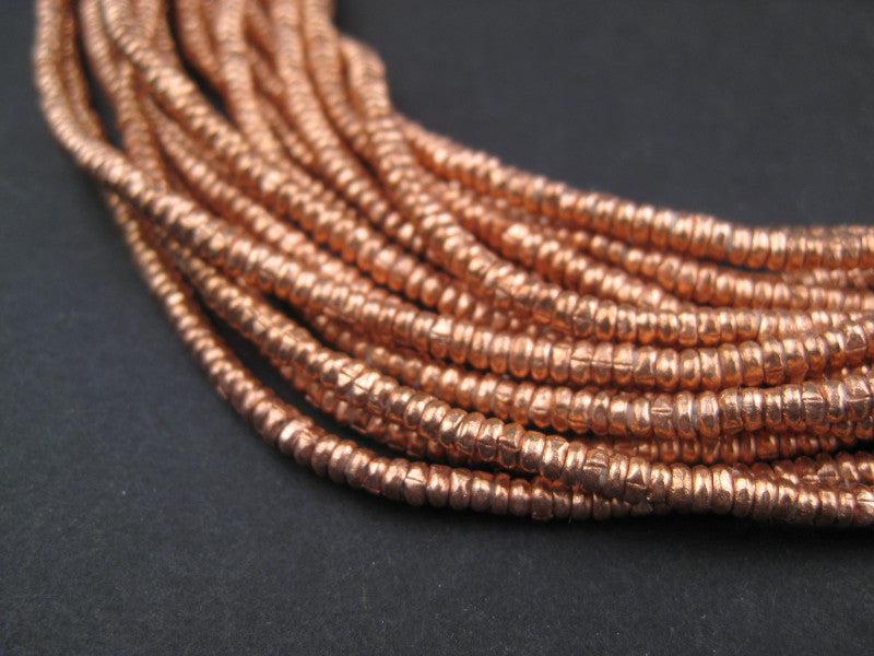 Copper Heishi Ethiopian Beads (3mm) - The Bead Chest