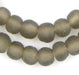 Groundhog Grey Recycled Glass Beads (11mm) - The Bead Chest