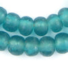 Bright Aqua Recycled Glass Beads (13mm)